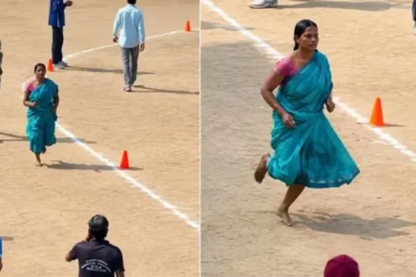 সন্তানের ভবিষ্যৎ গড়তে শাড়ি পরে খালি পায়ে ১৬০০ মিটার দৌড়ালেন কবিতা